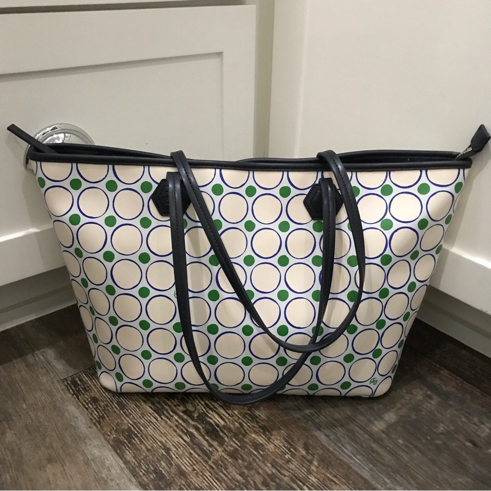 Jonathan Adler tote vintage w/zip closure